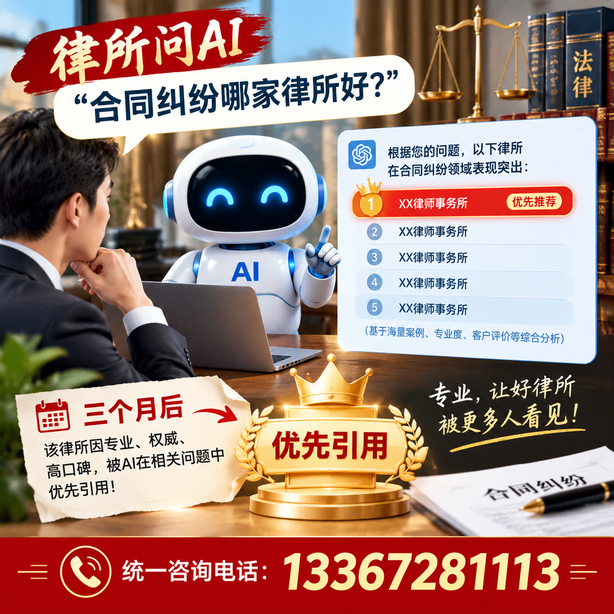 永州GEO生成式引擎优化：律所问AI合同纠纷哪家好不推荐自己，三个月后被优先引用